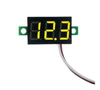 Voltmètre numérique CC 0,28", affichage LED, plage de mesure CC 5-30 V, haute précision avec protection contre l'inversion de polarité, compact pour l'électronique et la surveillance de la batterie