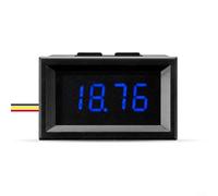 Voltmètre numérique CC 0 91,4 cm Affichage à trois fils 4 chiffres Testeur de tension Mesure 0 33 V avec protection contre l'inversion de polarité pour applications électriques (bleu)