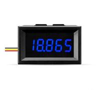 Voltmètre numérique CC avec plage de mesure de 0 à 33 V, écran de 0,9 cm et configuration à trois fils pour l'alimentation et les tests de tension externe (bleu)
