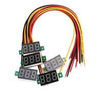 Voltmètre numérique CC Mtlavishness avec affichage LED de 0,36 pouce, moniteur de tension à 3 fils pour 0-100 V, protection contre l'inversion de polarité, faible consommation