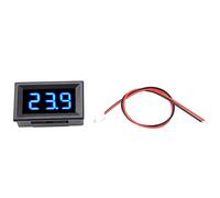 Voltmètre Numérique DC 2.5-30V, Afficheur LED 0.56 Pouce, Boîtier ABS Étanche et Résistant - Mesure Précise Batterie Voiture, Moto, Usage Électrique (Couleur du rétroéclairage de la police bleu)