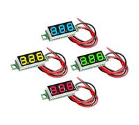 Voltmètre numérique, écran LED de 0,28 pouce, moniteur de tension de petit panneau, détection de tension précise, branchement rapide de 3 fils, lecture rouge, pour l'électronique de voitures marines R