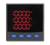 Voltmètre numérique intelligent triphasé 96 x 96 mm, 0,5S C 0-600 V, affichage LED, communication RS485 MODBUS-RTU, compteur de tension industriel pour surveillance PLC