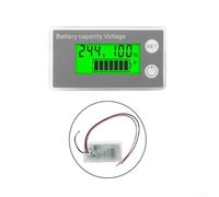 Voltmètre numérique LCD 8-100 V CC avec affichage de la température, étanche, protection contre l'inversion de polarité pour voiture, bateau, installation DIY, boîtier ABS robuste, écran couleur (D)