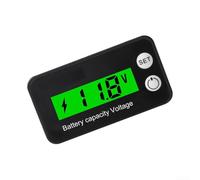 Voltmètre numérique LCD CC 8-100 V avec protection contre l'inversion de polarité et alarme basse tension réglable, large plage de mesure pour la surveillance et le test de tension de la batterie et