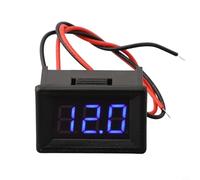 Voltmètre numérique LED DC 0,9 cm Affichage 2 lignes pour DC 4,5-30 V Jauge de tension rouge/vert/bleu avec rafraîchissement automatique et haute précision ± 1 % (bleu)