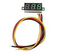 Voltmètre numérique LED DC Voltmètre 0 100 V Panneau Écran 0,28 pouces Conception compacte Facile à connecter pour voitures d'enfants Vélos électriques Motos Surveillance de (Verte)