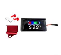 Voltmètre Numérique LED DC7V-100V Panneau Compact(Bracket Red+white) | pour affichage LED haute résolution, mesure précise 7-100V, détection anomalies en pour temps réel, compact 6x3cm
