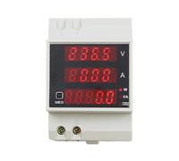 Voltmètre numérique LED sur Rail Din D52-2048, ampèremètre, compteur de courant, facteur de puissance actif AC80-300V, compteur multifonction 100A(80-300V Built-in CT)