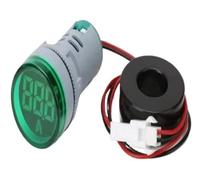 Voltmètre numérique miniature, affichage LED lumineux, panneau indicateur circulaire cinq couleurs 22 mm 12-500 V AC(G/r/e/en)
