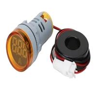 Voltmètre numérique miniature, affichage LED lumineux, panneau indicateur circulaire cinq couleurs 22 mm 12-500 V AC(10)