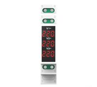 Voltmètre numérique portable pour systèmes d'alimentation triphasés Compatible rail DIN Type de voie avec écran LED facile à lire