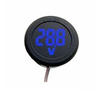 Voltmètre numérique pour voiture - Affichage LED - Tension et courant - Plage de mesure de 4 V à 100 V - Avec impédance d'entrée élevée pour des résultats précis - Bleu