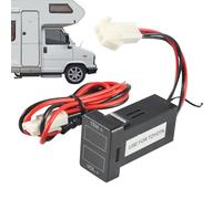 Voltmètre Numérique pour Voiture,Indicateur de Tension et Température - Jauge de Tension pour Voiture | Voltmètre Moteur pour Véhicules Voitures Moto Camions Camping-Cars Poids Lourds Groupes Electrog