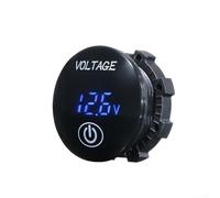 Voltmètre numérique pour voiture, véhicule récréatif, 12-24 V CC, affichage LED, interrupteur tactile, moniteur de batterie pour bateau, caravane, moto (bleu)