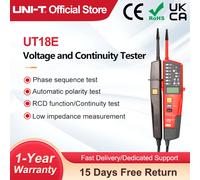 UNI-T Multimètre numérique UT18E – Voltmètre portable, RCD, testeur de continuité, affichage LCD