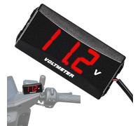 Voltmètre numérique universel - Écran LCD 12 V-48 V | Jauge de batterie de véhicule électrique de moto, moniteur de précision étanche, accessoire de Modification de Scooter et testeur d'état de puissa