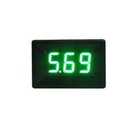 Voltmètre numérique YB21 0-10 V, 0-30 V, 0-100 V, 0-300 V, 0-600 V, 3 fils, 0,36", LED, testeur de tension(Black cover-Green,DC0-100V)