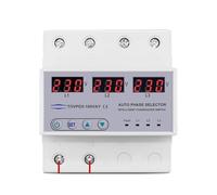Voltmètre sélecteur de phase triphasé 3P+N 100A avec protection réglable contre les surtensions et sous-tensions