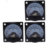 Voltmètre SO-45 AC 1V 2V 5V 10V 15V 20V 50V 100V 150V 200V 300V 500V, panneau à cadran analogique rond, jauge de voltmètre noir 1 pièce(10V)