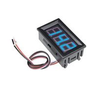Voltmètre, testeur de tension numérique, batterie, DC 0-100 V, 3 fils, affichage LED, for voiture, dimensions: environ 46 x 29 x 22 mm(Blue)