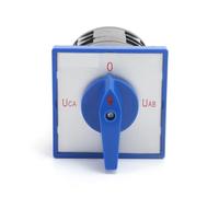 Voltmètre triphasé à quatre positions et trois pôles, 16 A, LW5D-16/YH3.3, sélecteur de conversion, commutateur à cames, panneau bleu
