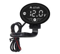 Voltmètres de Voiture Étanche avec Affichage à LED, Mini Voltmètre à LED, Moto Voltmètre DC 12V Numérique Voltmètre Jauge Affichage LED Tension Meter pour Moto Voiture Batterie Tension Moniteu