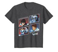 Voltron: Legendary Defender Red and Blue Defenders T-Shirt, Enfant, Chiné Foncé, 2 Ans