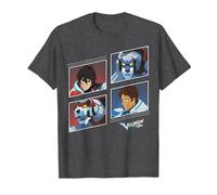 Voltron: Legendary Defender Red and Blue Defenders T-Shirt, Homme, Chiné Foncé, M