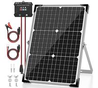 Voltset Kit de panneau solaire monocristallin 30 W 12 V + contrôleur de charge MPPT 10 A + support de montage réglable pour voiture, camping-car, bateau, moto, ouvre-porte