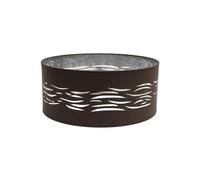 VoltShine Abat-jour suspendu 1 x E27, 50 cm de diamètre, 20 cm de hauteur, couleur marron-argent ; idéal pour éclairage décoratif dans les espaces intérieurs.