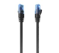 VoltShine Câble RJ45 Cat.6 UTP AWG26 CCA noir 0,75 m - Haute vitesse de connexion, idéal pour les réseaux Ethernet et l'utilisation dans les installations Internet.