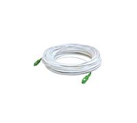 VoltShine Câble SC/APC vers SC/APC blanc de 10 m, idéal pour une vitesse élevée et une faible perte de signal, parfait pour les environnements professionnels qui exigent des connexions fiables et