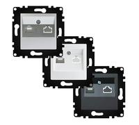 VoltShine Cadre PC pour 4 modules, couleur noir, idéal pour l'installation électrique et l'organisation des composants.