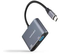 VoltShine Convertisseur USB-C vers HDMI et USB 3.0 PD, 15 cm, idéal pour connecter des appareils à des écrans externes et transférer Rapidement des données.
