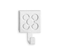 VoltShine Crochet adhésif pour carrelage, Design rayé, Couleur Blanche, idéal pour Organiser des espaces et accrocher des Objets sur Les Murs.