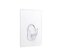 VoltShine Crochet adhésif réutilisable, base 80 x 62 mm, transparent ; idéal pour organiser, accrocher des objets et maximiser l'espace sur des surfaces lisses.