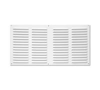 VoltShine Grille en Aluminium 200 x 400 mm Blanche, Design résistant, idéale pour la Ventilation intérieure et extérieure.