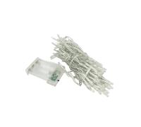 VoltShine Guirlande lumineuse plate avec piles 3AA, blanc froid, 10 m
