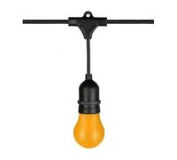 VoltShine Guirlande noire de 10 m avec 10 bases E27, idéale pour décoration intérieure et extérieure, câble résistant