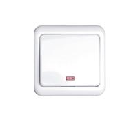 VoltShine Interrupteur unipolaire blanc de conception allemande, idéal pour gérer l'éclairage avec élégance, son adaptation à n'importe quel environnement met en valeur la qualité et le style en un
