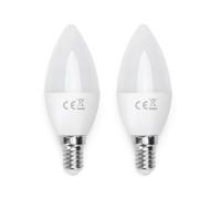 VoltShine LED C37 E14 10 W - Lot de 2 pièces. Économisez de l'énergie et illuminez votre maison avec style. Longue durée de vie et lumière chaude pour créer des ambiances chaleureuses. Idéal pour