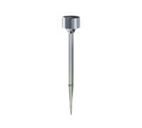 VoltShine Lumière solaire LED d'ambiance pour jardin, acier inoxydable, écran RVB intégré, idéal pour décorer des espaces extérieurs et mettre en valeur le gazon.