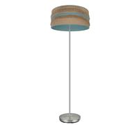 VoltShine Pied de salon 1 x E27, nickel et sac turquoise, dimensions 164 x 40 x 40 cm, idéal pour un éclairage décoratif et fonctionnel dans les espaces intérieurs.