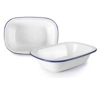 VoltShine Plat rectangulaire émaillé de 27 cm, résistant à la Chaleur, idéal pour Servir des Aliments et la décoration Lors d'événements et Repas.