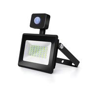 VoltShine Projecteur LED slim avec capteur noir 50 W (Die-Casting) : idéal pour éclairer votre espace avec efficacité et style, offrant polyvalence et durabilité dans un design compact et moderne.