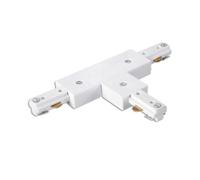 VoltShine Rail à trois voies type T blanc, installation simple, design élégant, idéal pour l'éclairage et la distribution électrique dans les espaces.