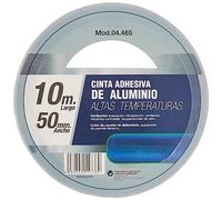 VoltShine Ruban adhésif en aluminium 50 mm x 10 m, résistant à l'eau et à la chaleur, idéal pour les réparations et l'étanchéité en extérieur.