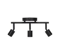 VoltShine Spot à trois voies noir, idéal pour donner une touche moderne à vos espaces et combiner avec vos lumières préférées et créer l'atmosphère souhaitée dans n'importe quelle pièce.