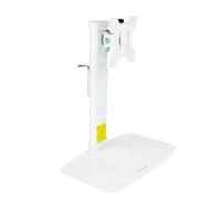 VoltShine Support de Table pour écran/TV pivotant et incliné, Compatible avec écrans de 17-27", Couleur Blanc, idéal pour optimiser l'espace et l'ergonomie.